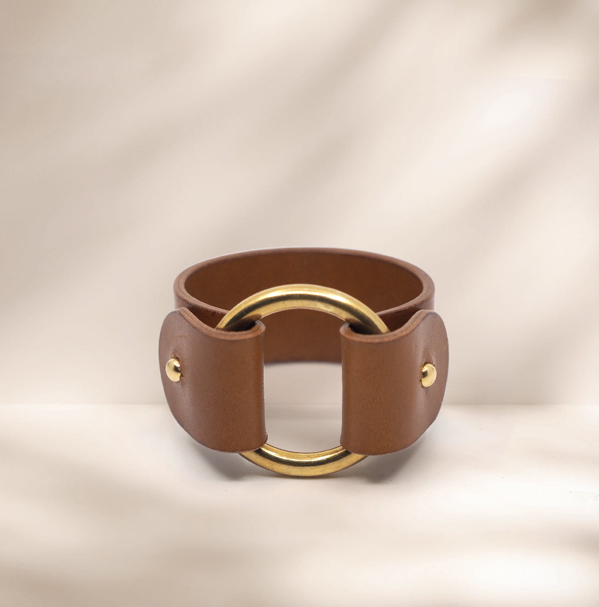 Armbånd i skinn - cognac
