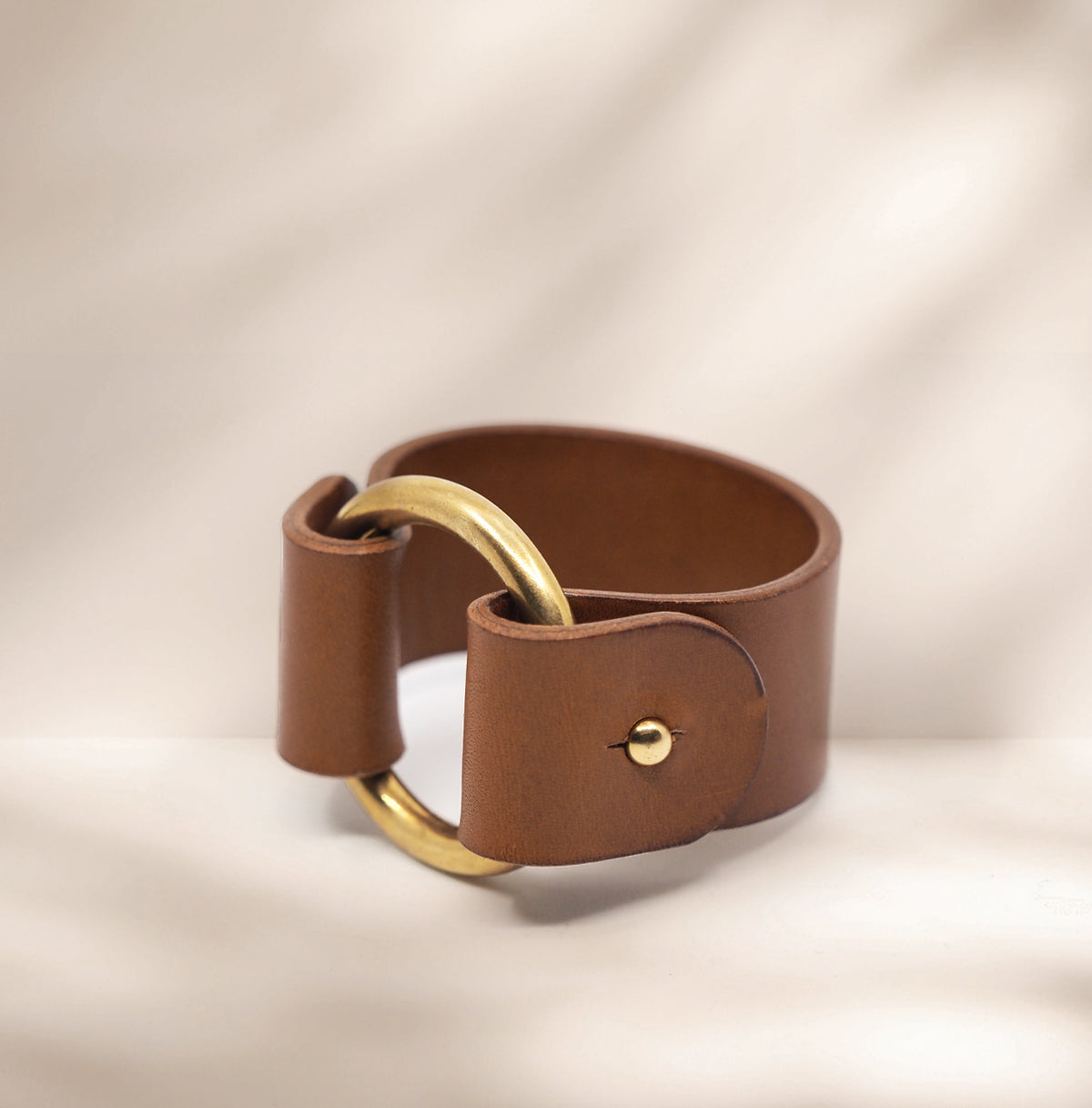 Armbånd i skinn - cognac