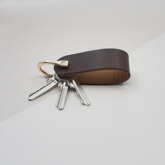 Nøkkelring - brun/beige